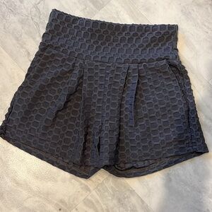 ShoSho   Stretch shorts   4”waistband   EUC Blue gray  Honeycomb pattern  size S